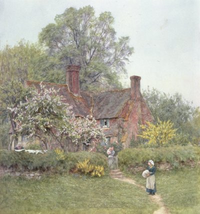 チディングフォールドのコテージ 作： Helen Allingham